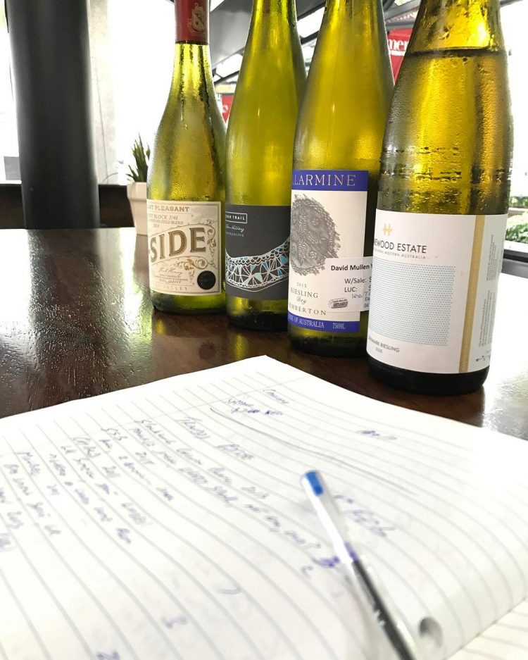 White Wine Testing in Gramercy Bar and Kitchen Perth